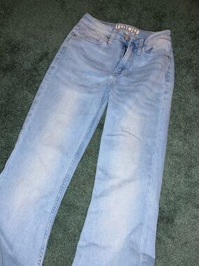 Light Blue Straight-Leg Jeans